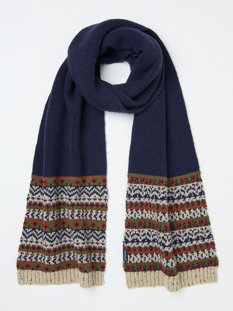FatFace Navy Whistler Scarf - Image 1 of 2