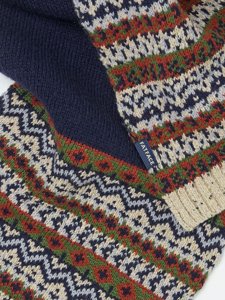 FatFace Navy Whistler Scarf - Image 2 of 2