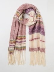 FatFace Multi Stripe Boucle Scarf - Image 1 of 2