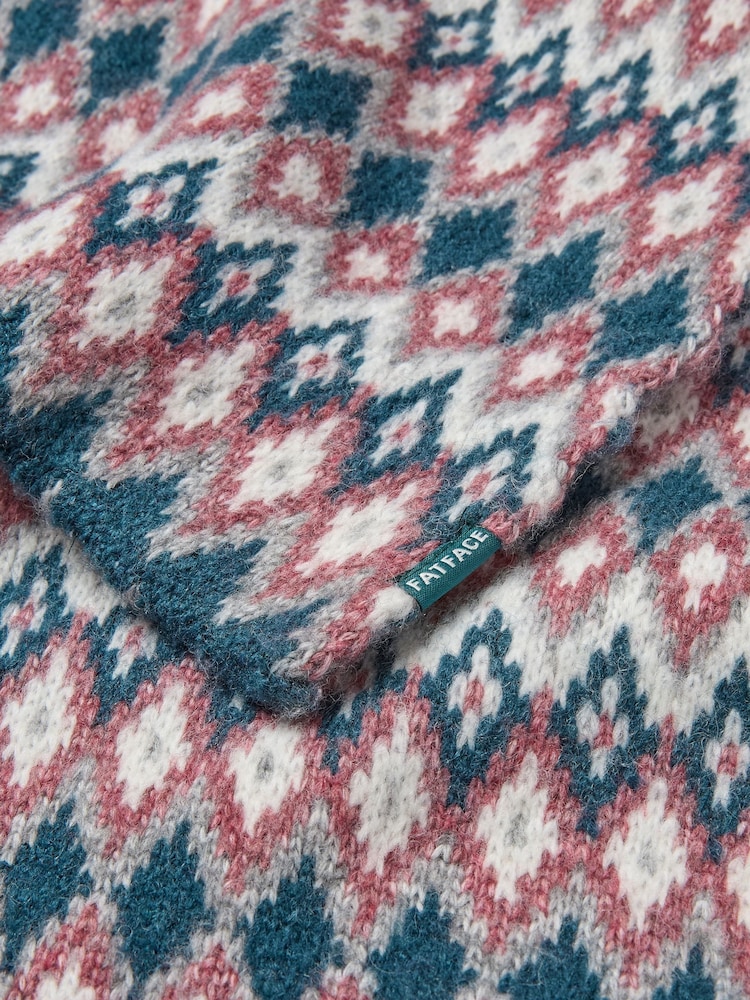FatFace Teal Blue Frankie Snood - Image 2 of 2