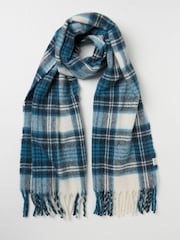 FatFace Blue Betty Check Scarf - Image 1 of 2