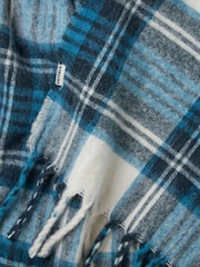 FatFace Blue Betty Check Scarf - Image 2 of 2