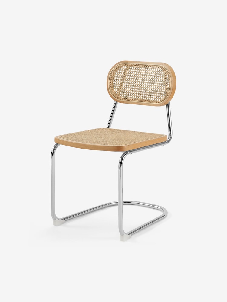 MADE.COM Set of 2 Chrome Effect Leora Dining Chairs - Image 1 of 3