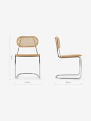 MADE.COM Set of 2 Chrome Effect Leora Dining Chairs - Image 3 of 3