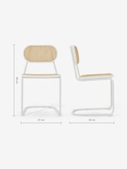 MADE.COM Set of 2 Ivory Leora Dining Chairs - Image 3 of 3