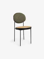 MADE.COM Set of 2 Dark Green Boucle Rumana Dining Chairs - Image 5 of 6