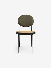 MADE.COM Set of 2 Dark Green Boucle Rumana Dining Chairs - Image 6 of 6