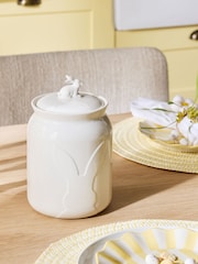 White Bunny Biscuit Jar - Image 1 of 4