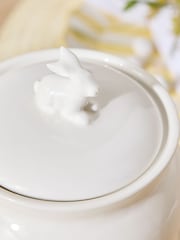 White Bunny Biscuit Jar - Image 2 of 4