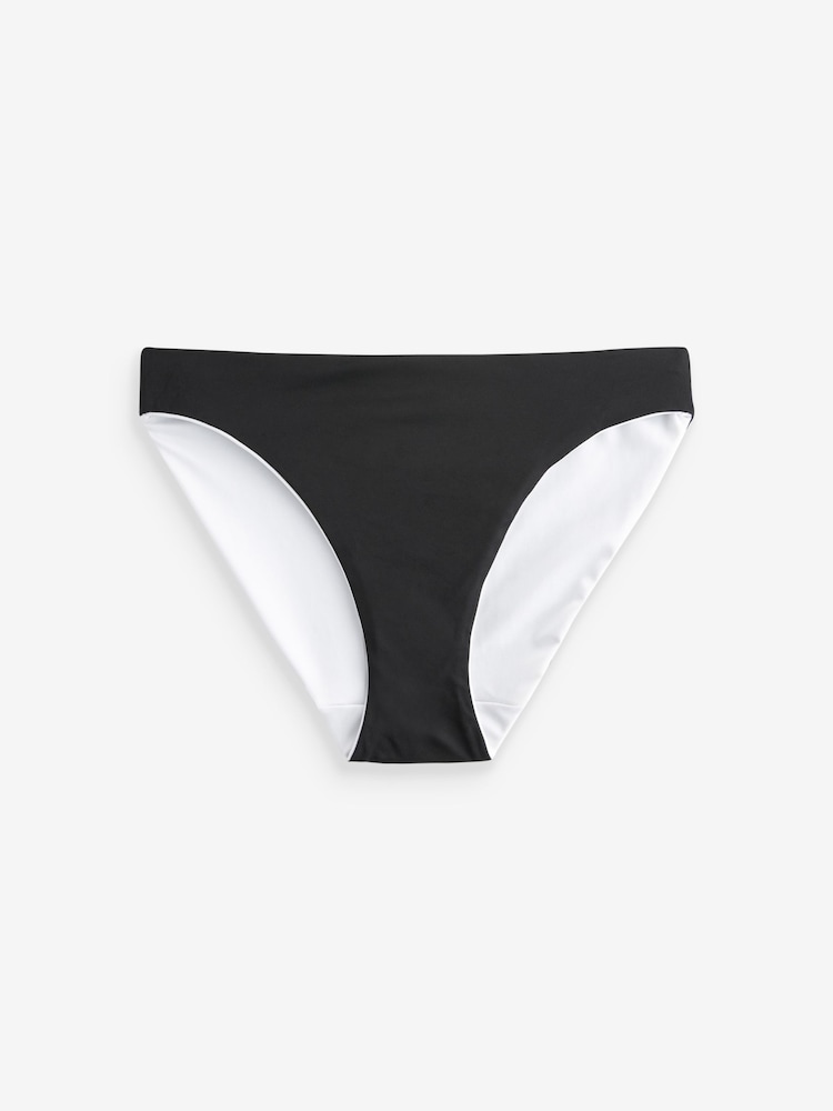 Black/White Reversible High Leg Bikini Bottoms - Image 6 of 6