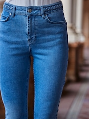Sosandar Blue Braid Detail Skinny Jeans - Image 5 of 5