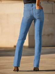 Sosandar Blue Mid Rise Bootcut Jeans - Image 4 of 5