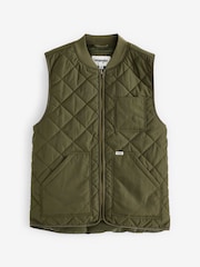 Зеленый - Wrangler Elavated Quilted Vest Gilet - Изображение 6 из 6