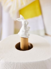 White Bunny Kitchen Roll Holder - Image 2 of 5