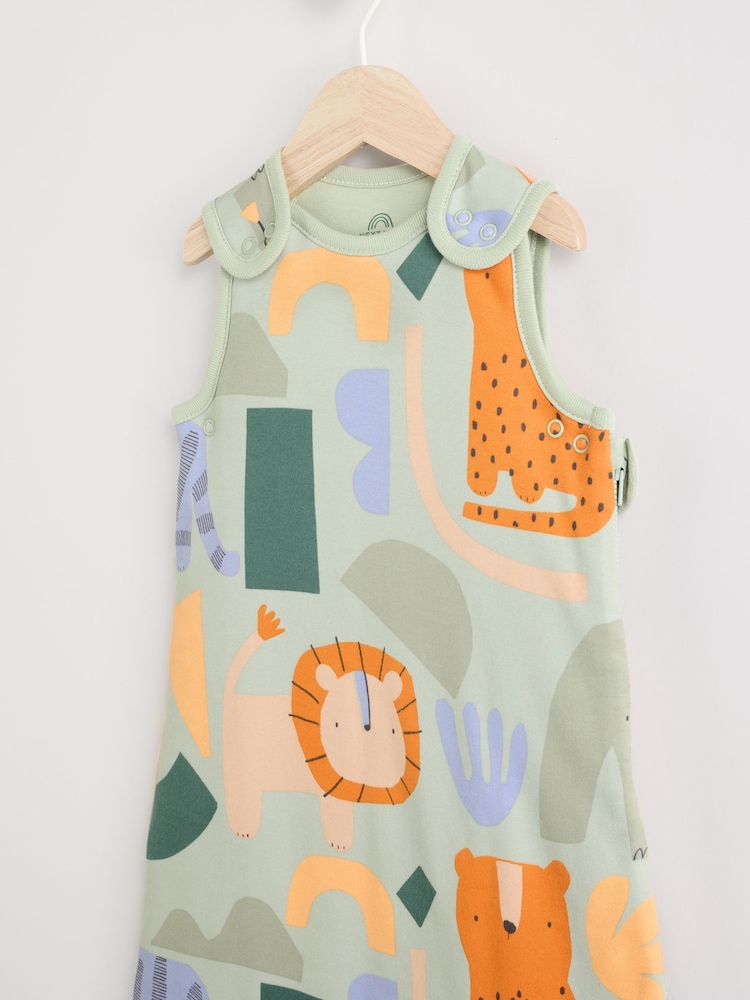 Sage Jungle Baby 2.5 Tog 100% Cotton Sleep Bag - Image 3 of 8