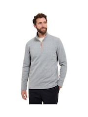 Sealskinz Grey Tatterset Plain Long Sleeve Quarter Zip Sweatshirt - Изображение 1 из 6