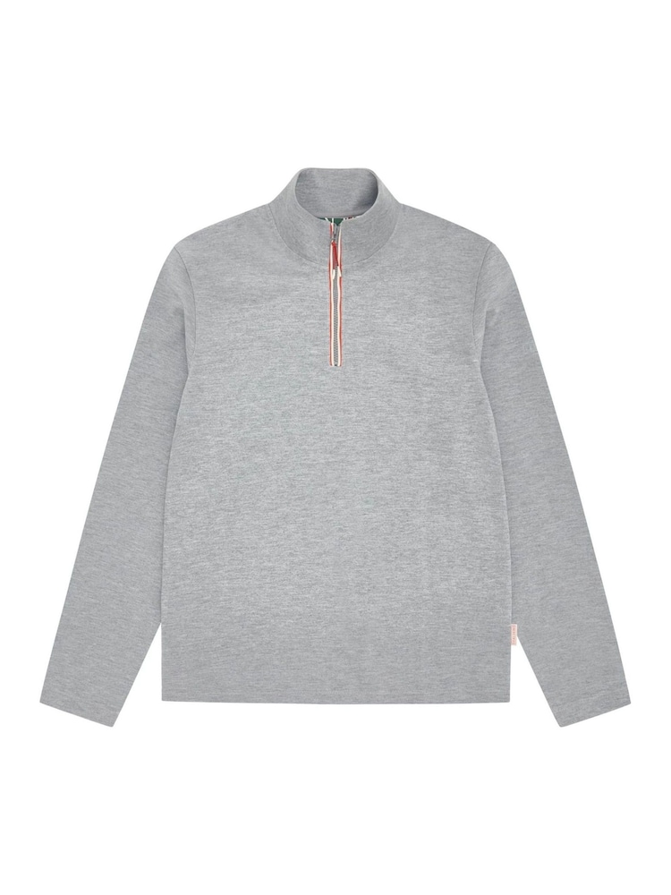 Sealskinz Grey Tatterset Plain Long Sleeve Quarter Zip Sweatshirt - Image 6 of 6 Sealskinz Grey Tatterset Plain Long Sleeve Quarter Zip Sweatshirt - Image 6 of 6