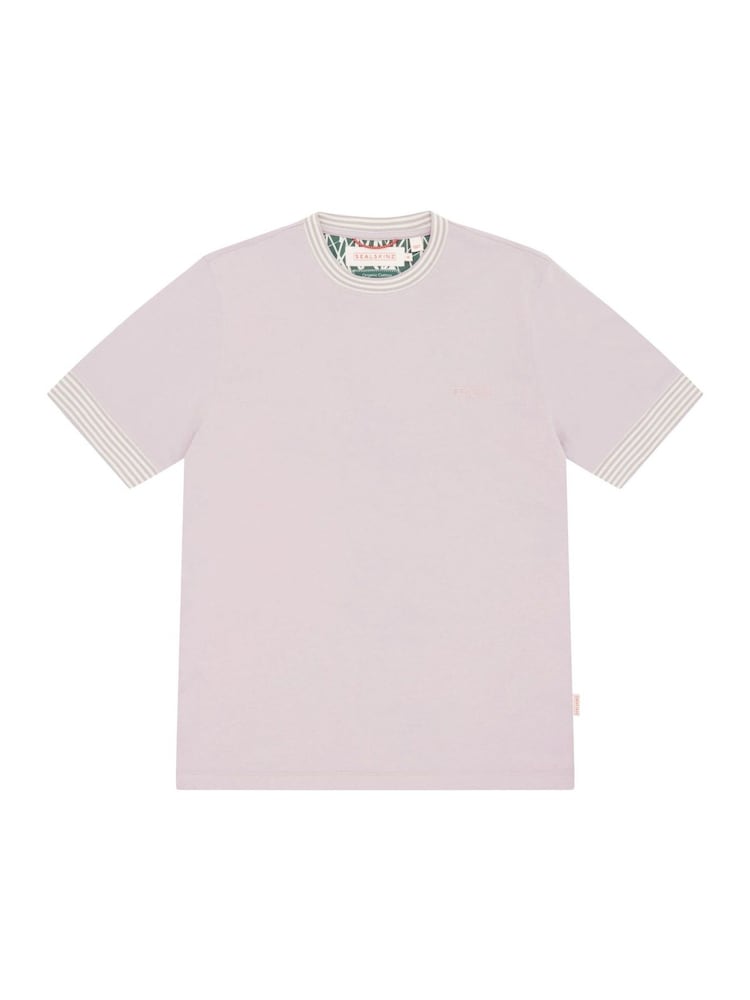 Sealskinz Purple Sisland T-Shirt with Stripe Neck And Cuffs - Image 6 of 6 Sealskinz Purple Sisland T-Shirt with Stripe Neck And Cuffs - Image 6 of 6