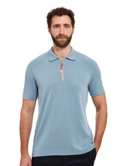 Sealskinz Blue Shipdham Polynosic Zip Polo Shirt - Image 1 of 6