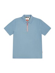 Sealskinz Blue Shipdham Polynosic Zip Polo Shirt - Image 6 of 6