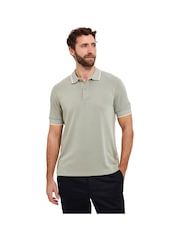 Sealskinz Green Stalham Polynosic Tipped Collar Polo Shirt - Image 1 of 6