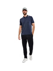 Sealskinz Blue Stalham Polynosic Tipped Collar Polo Shirt - Image 5 of 6