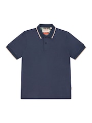 Sealskinz Blue Stalham Polynosic Tipped Collar Polo Shirt - Image 6 of 6