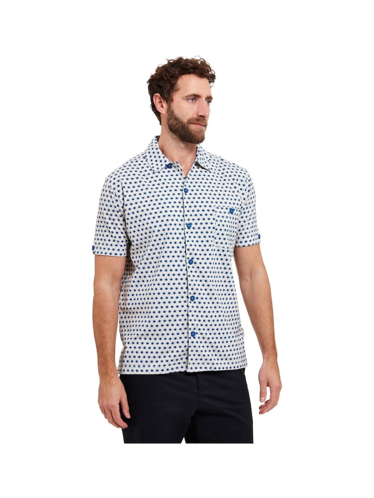 Sealskinz Cream Walsoken Short Sleeve UV Protection Sun Print Shirt - Image 1 of 4