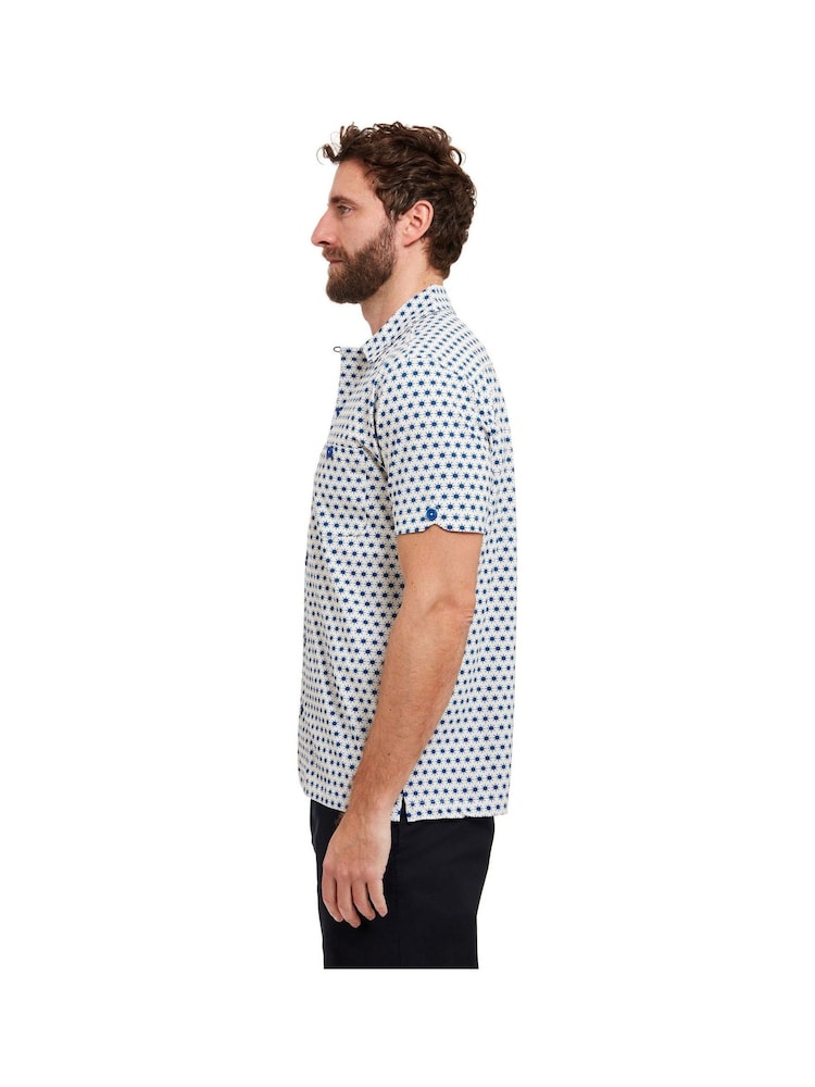 Sealskinz Cream Walsoken Short Sleeve UV Protection Sun Print Shirt - Image 2 of 4