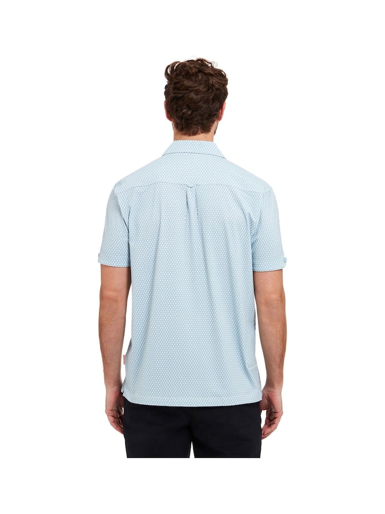 Sealskinz Blue Walsoken Short Sleeve UV Protection Rain Drop Print Shirt - Image 3 of 6