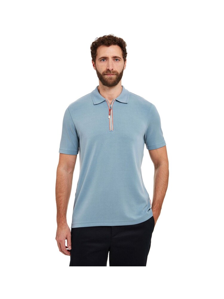 Sealskinz Blue Shipdham Polynosic Zip Polo Shirt - Image 1 of 6