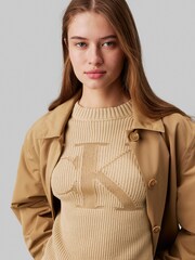 Calvin Klein Jeans Green Logo Intarsia Regular Fit Sweater - Image 3 of 5