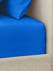 Blue Pure 144 Thread Extra Deep Fitted Count 100% Cotton Sheet - Image 2 of 3