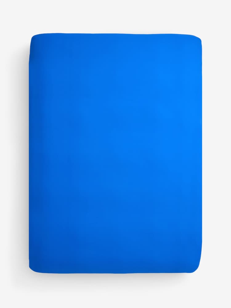 Blue Pure 144 Thread Extra Deep Fitted Count 100% Cotton Sheet - Image 3 of 3