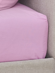 Pink Pure 144 Thread Extra Deep Fitted Count 100% Cotton Sheet - Image 2 of 2