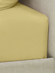 Yellow Pure 144 Thread Extra Deep Fitted Count 100% Cotton Sheet - Image 2 of 2