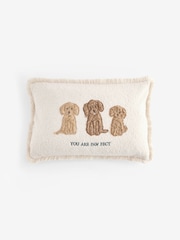 Natural Embroidered Cockapoo Trio Cushion - Image 3 of 5