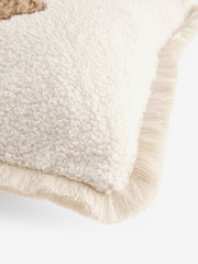 Natural Embroidered Cockapoo Trio Cushion - Image 5 of 5
