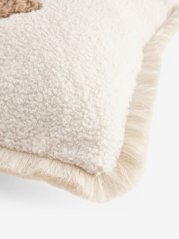 Natural Embroidered Cockapoo Trio Cushion - Image 5 of 5