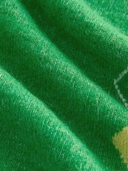 Green Argyle Pattern Sleeveless Knitted Crew Tank Vest Top with Alpaca - Image 8 of 8