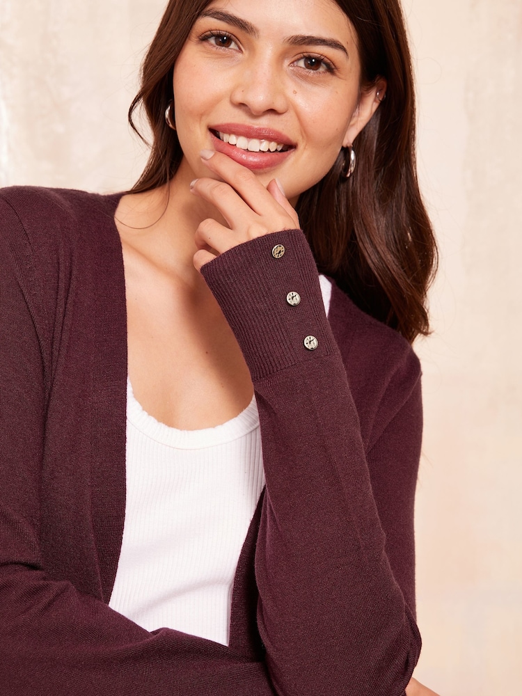 Friends Like These Red Edge To Edge Cardigan - Image 2 of 4