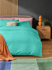Conjunto de funda de edredón y funda de almohada de tejido con alto contenido en algodón - Imagen 1 de 4