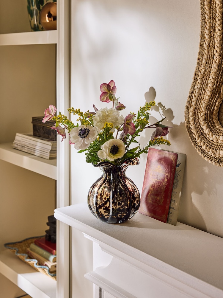 Nina Campbell Brown Tortoise Shell Confetti Vase - Image 1 of 5