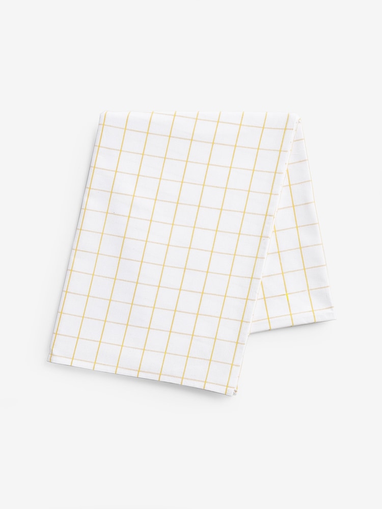 Nina Campbell Ochre Yellow Woven Check Table Cloth - Image 4 of 4