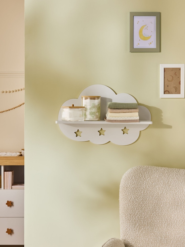Jojo Maman Bébé White Cloud Wall Shelf - Image 1 of 5