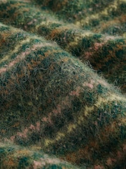 Green Fairisle Pattern Stripe Crew Neck Knitted Jumper - Image 5 of 6