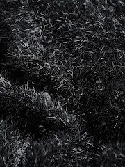 Black Sparkle Tinsel Short Sleeve Knitted T-Shirt Jumper - Image 7 of 8