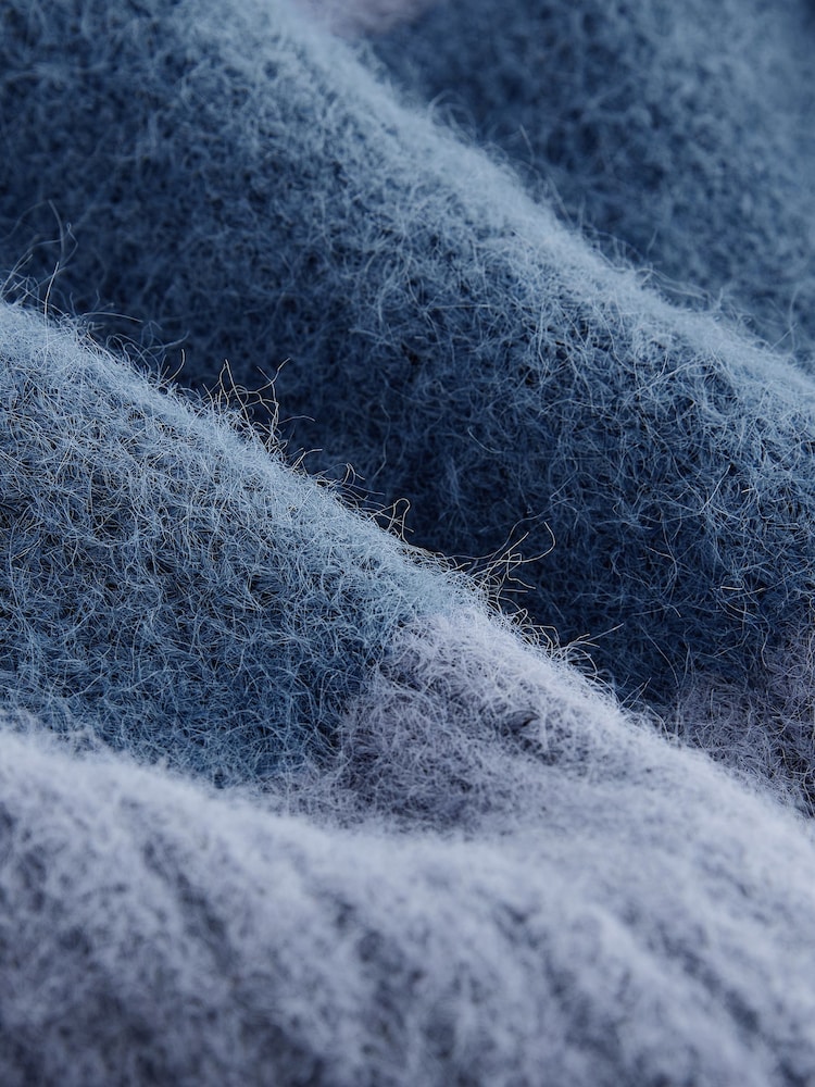 Marineblau/blau - Stripe Collared Polo Knitted Jumper with Wool - Bild 9 von 9 Marineblau/blau - Stripe Collared Polo Knitted Jumper with Wool - Bild 9 von 9