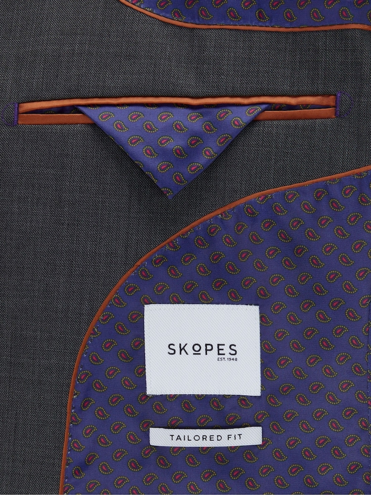 Skopes Grey Tailored Fit Farnham Suit Jacket - Image 5 of 5