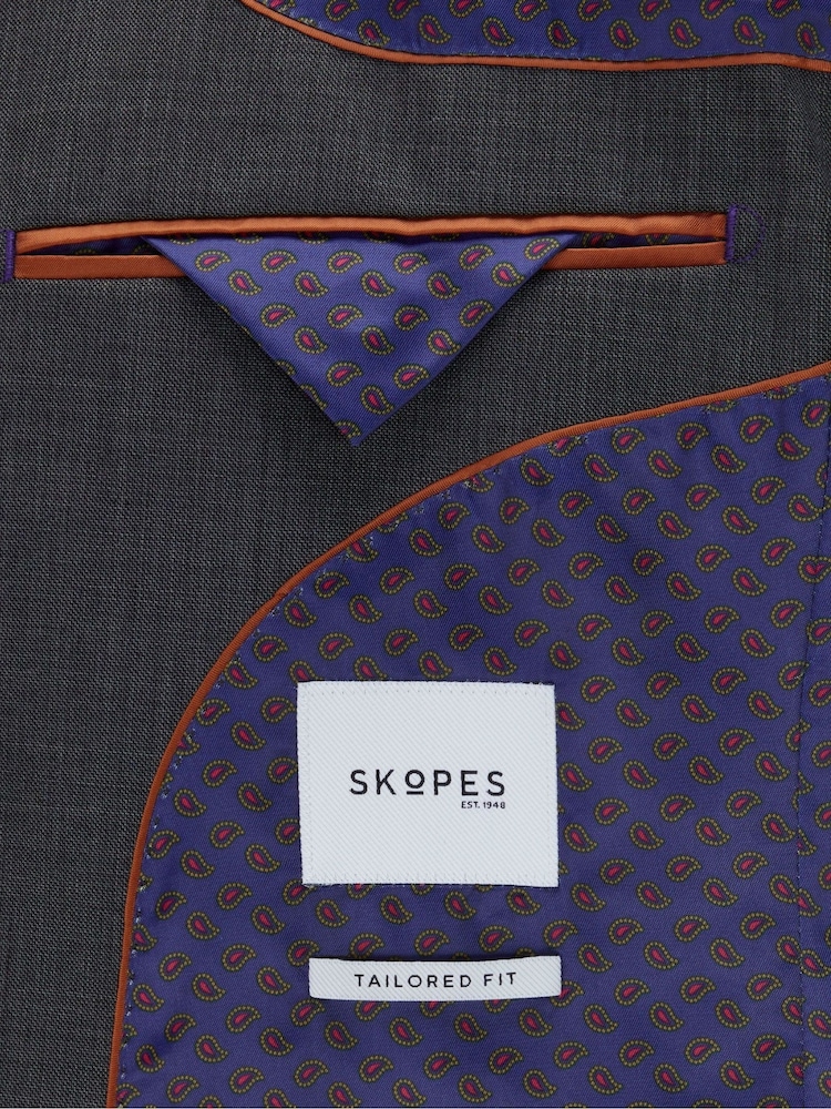 Skopes Grey Tailored Fit Tailored Fit Farnham Suit Jacket - Image 6 of 6 Skopes Grey Tailored Fit Tailored Fit Farnham Suit Jacket - Image 6 of 6